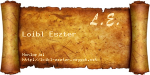 Loibl Eszter névjegykártya